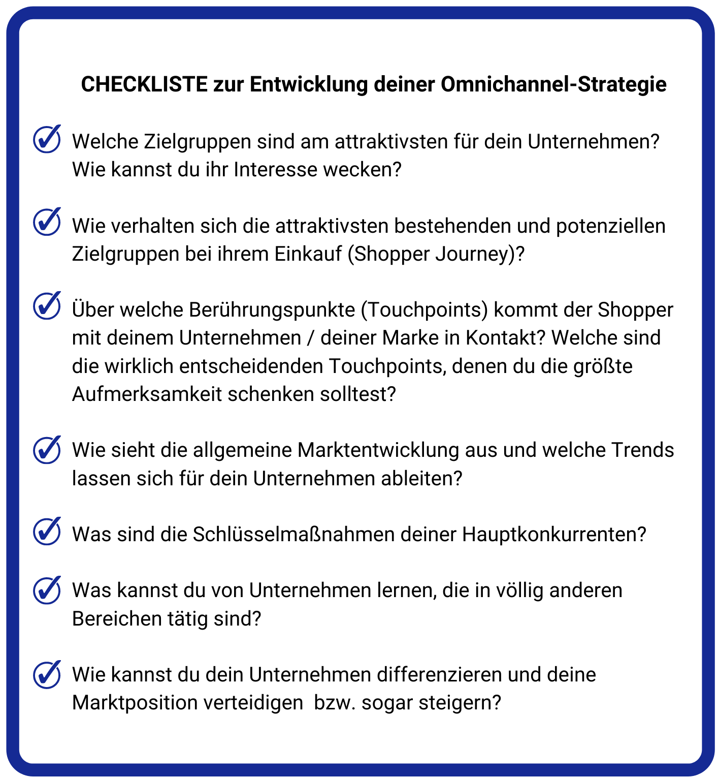 Checkliste Strategieerarbeitung